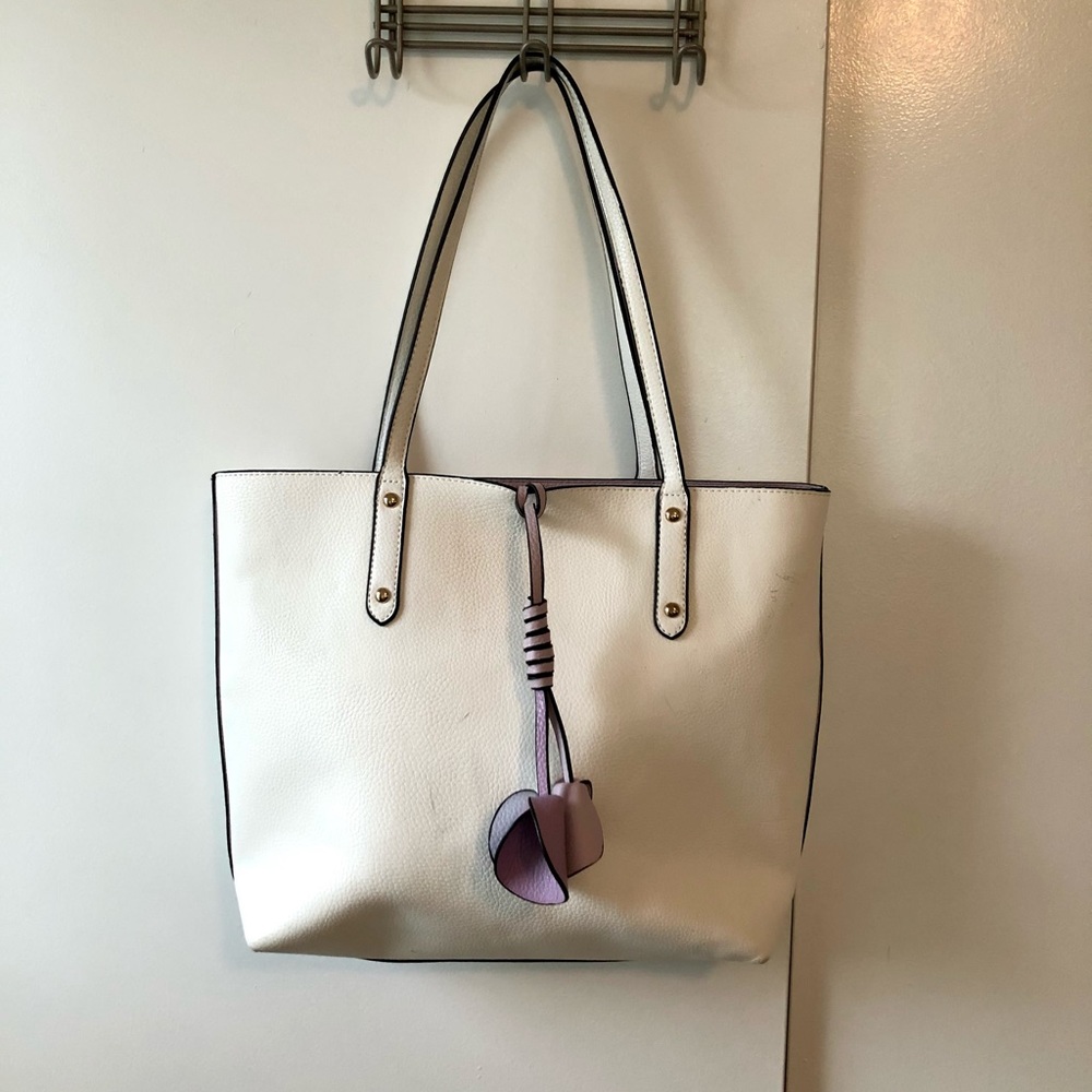 Deep Purse/Bag, Cream & Purple